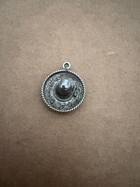 Vintage Mexican Sterling Silver Sombrero Charm - 2.21g Women Jewelry mid century